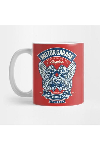 TatFast Authentic Motor Garage Motorcycle Club Mug, Gift, Dowry, Presentation Holder