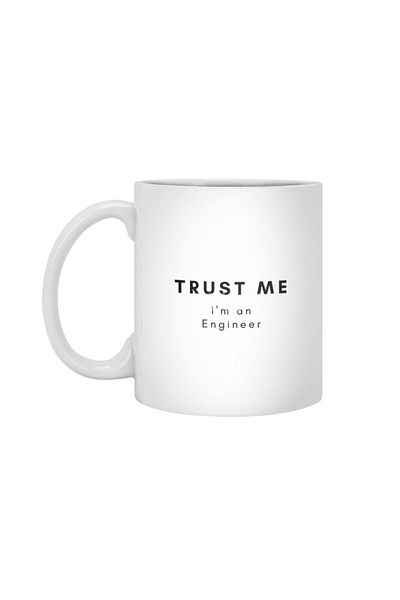 Fizello كوب أبيض من Trust Me, I'm An Engineer، هدية، مهر، عرض