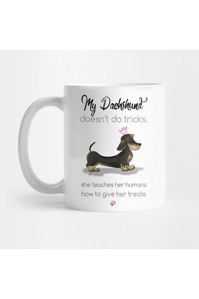 TatFast كوب شعر من My Dachshund Wire، هدية، مهر، حامل عرض