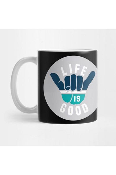 TatFast كوب أسود من Life Is Good، هدية، مهر، عرض