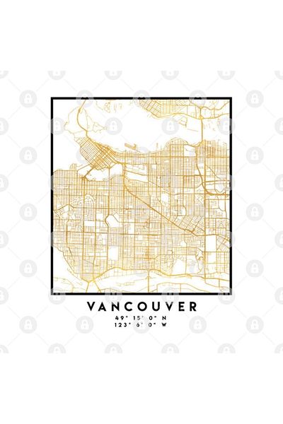 TatFast Vancouver Canada City Street Map Art Mug, Gift, Dowry, Presentation Holder