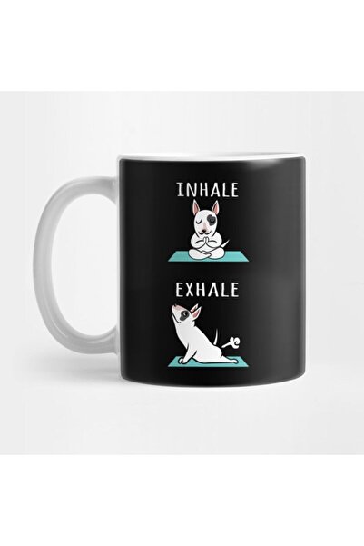 English Bull Terrier Yoga Inhale Exhale Mug, Gift, Dowry, Presentation