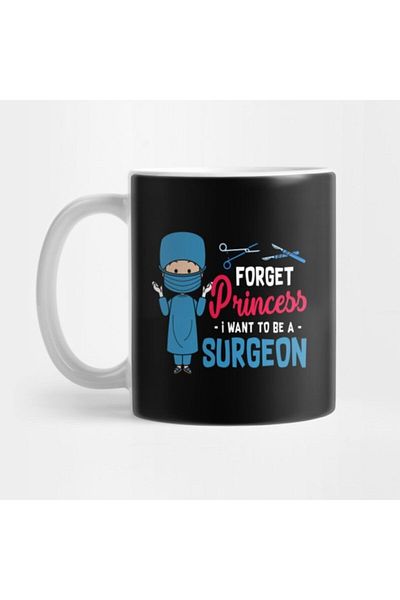 TatFast كوب نسائي مضحك من Doctor Forget Princess I Want To Be A Surgeon