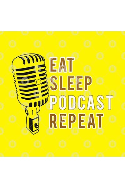 TatFast Eat Sleep Podcast Repeat Mug, Gift, Dowry, Presentation