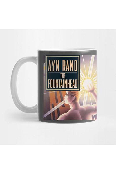TatFast The Fountainhead By Ayn Rand - غطاء كوب، هدية، مهر، عرض