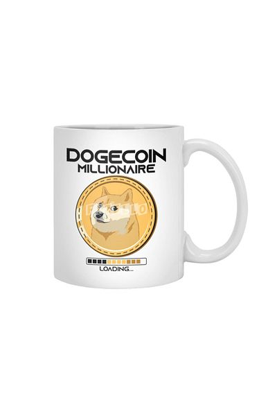 Fizello Dogecoin White Mug - كريبت مضحك، هدية، مهر، وعرض