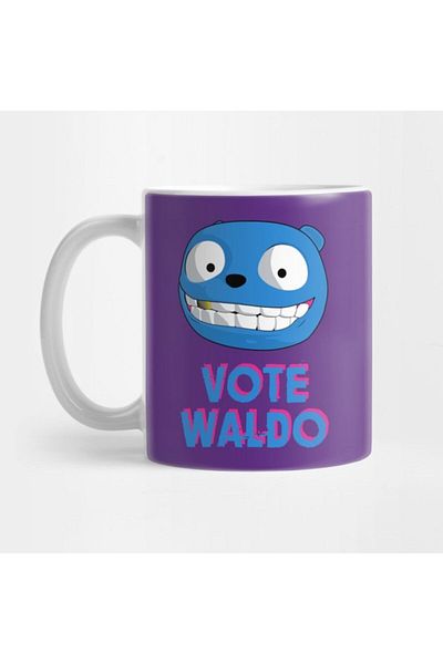 TatFast مرآة سوداء - كوب Vote Waldo، هدية، مهر، حامل عرض