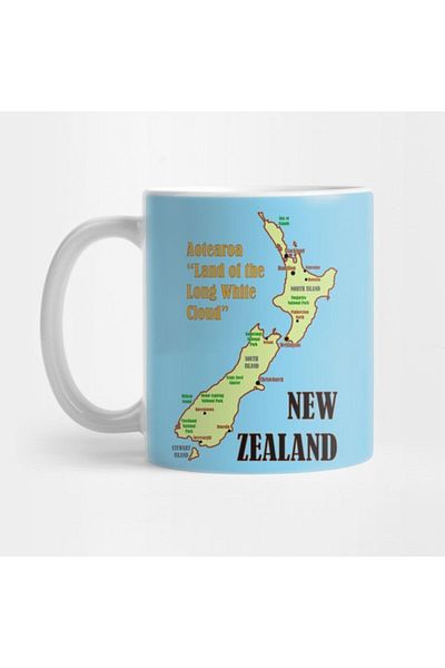 TatFast New Zealand Map Mug, Gift, Dowry, Presentation Holder