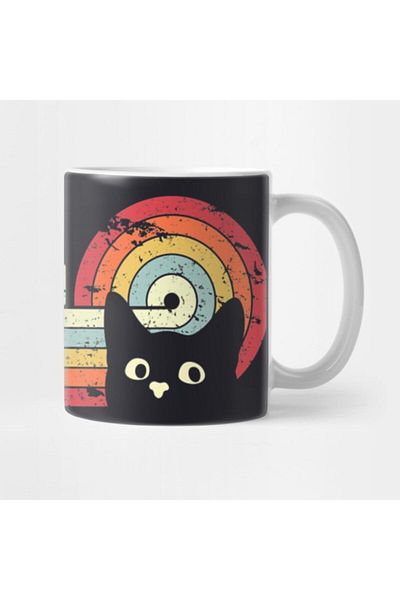 TatFast Cat Mom Retro Cat Mug, Gift, Dowry, Presentation