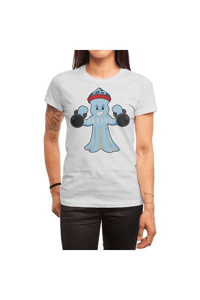 Fizello Μπλουζάκι Unisex White Octopus Bodybuilder Dumbbells για άνδρες και γυναίκες