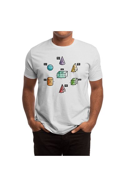 Fizello Unisex White T-Shirt - Speaking Volumes Maths Pun, Men's and Women's T-Shirt