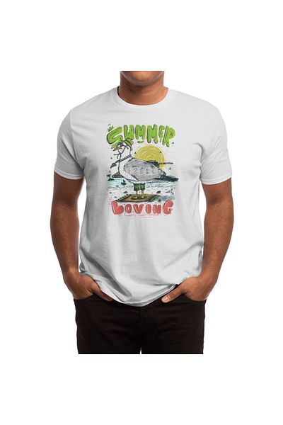 Fizello Tricou alb unisex pentru bărbați și femei - Summer Loving