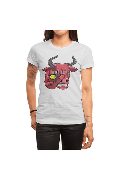 Fizello Tricou Shooter cu Bull Darts - Tricou alb unisex pentru bărbați, femei