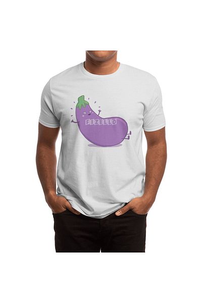Fizello Unisex Λευκό T-Shirt Eggplant - Ανδρικά και Γυναικεία