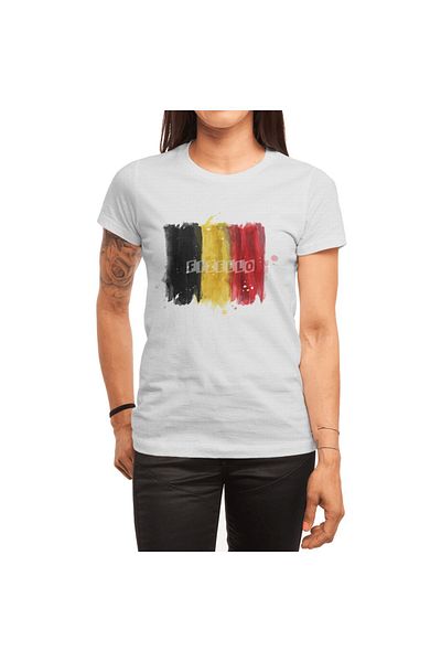 Fizello Μπλουζάκι Belgium για άνδρες και γυναίκες - Unisex λευκό, λαιμόκοψη 'I Love Belgium'