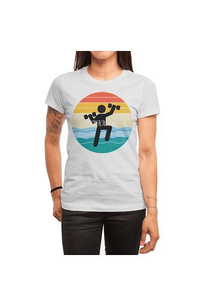 Fizello Tricou Aqua Aerobics pentru bărbați și femei - Tricou alb unisex