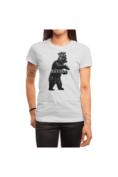 Fizello Λευκό μπλουζάκι Unisex Dj Bear King