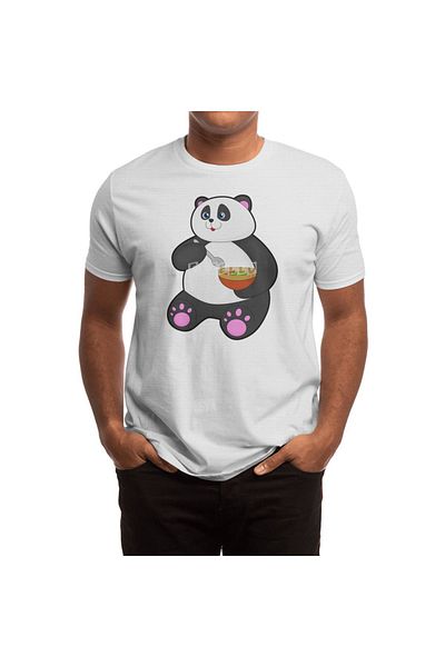Fizello Λευκό μπλουζάκι Panda Re-Base Unisex για άνδρες και γυναίκες