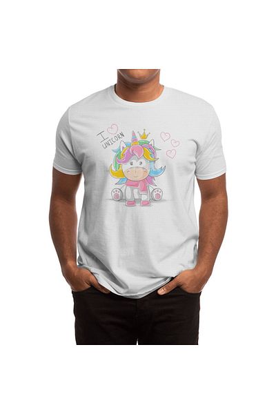 Fizello Λευκό μπλουζάκι Unicorn Princess - Δώρο για κορίτσι, άνδρα και γυναίκα