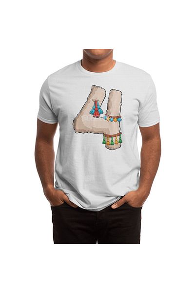 Fizello Tricou Llama 4th - 4 Years Alpaca Bday, tricou alb unisex