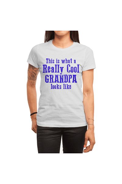 Fizello Ανδρικό και γυναικείο λευκό μπλουζάκι Unisex - Grandpa