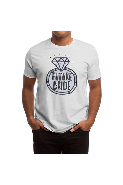 Fizello Future Bride - Tricou alb unisex pentru bărbați și femei