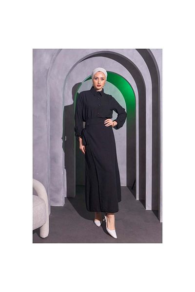 Nergis Neva Butik κοστούμι με χιαστί με γραβάτα