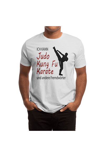 Fizello Μπλουζάκι Unisex Λευκό Τζούντο Κουνγκ Φου Cart Martial Arts - Ανδρικά και Γυναικεία