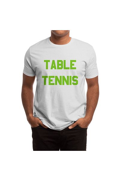 Fizello Λευκό μπλουζάκι πινγκ πονγκ Unisex