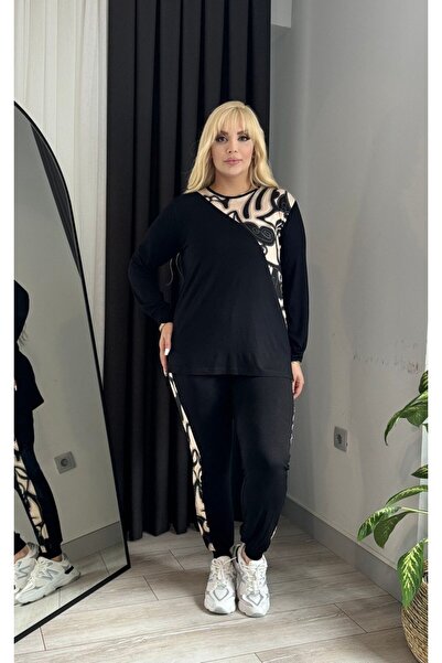 Butik Nilyam Спортен екип в голям размер - Cross Garni Detail 24159