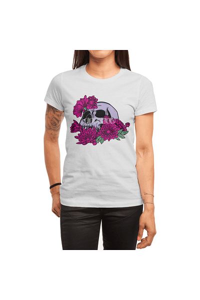Fizello Beautiful Death Pink Unisex Λευκό T-Shirt για άνδρες και γυναίκες