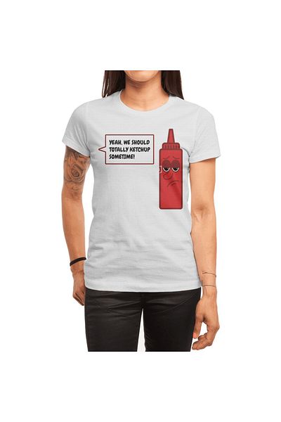 Fizello Bore Ketchup Unisex Λευκό T-Shirt για άνδρες και γυναίκες