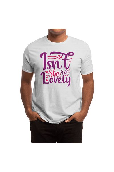 Fizello Λευκό μπλουζάκι Unisex - Isn't She Lovely, Σχέδιο για άνδρες και γυναίκες