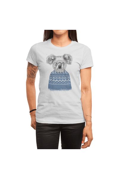 Fizello Λευκό μπλουζάκι Unisex με σχέδιο Koala - Ανδρικά και Γυναικεία