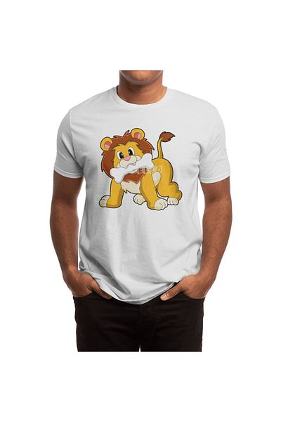Fizello Ανδρικό και γυναικείο Unisex Λευκό T-Shirt - Σχέδιο Lion With Bone