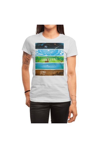 Fizello Tricou alb unisex Across The Earth