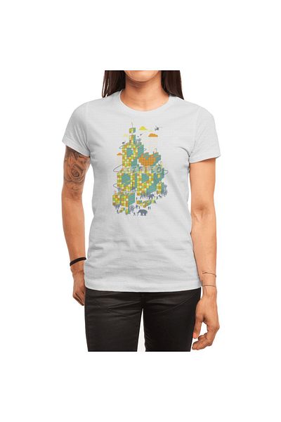 Fizello Tricou alb unisex I Love Pop