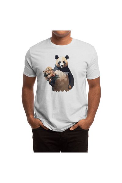 Fizello Λευκό μπλουζάκι Panda Loves You Unisex