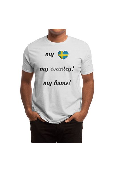 Fizello Tricou alb „I Love Sweden” pentru bărbați și femei