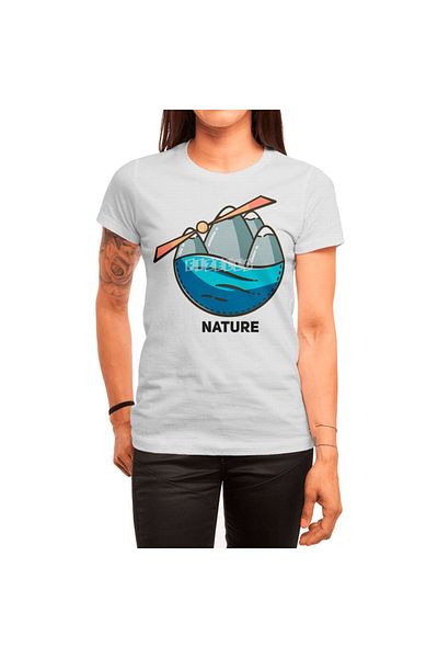 Fizello Κομψό λογότυπο Nature - Λευκό μπλουζάκι για άνδρες, γυναίκες και Unisex