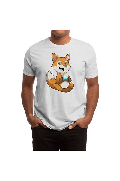 Fizello Fox At Play With Controller Tricou alb unisex