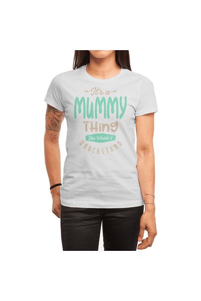 Fizello Unisex Λευκό T-Shirt "It's A Mummy Thing" - Γυναικείο μπλουζάκι δώρο μητέρας