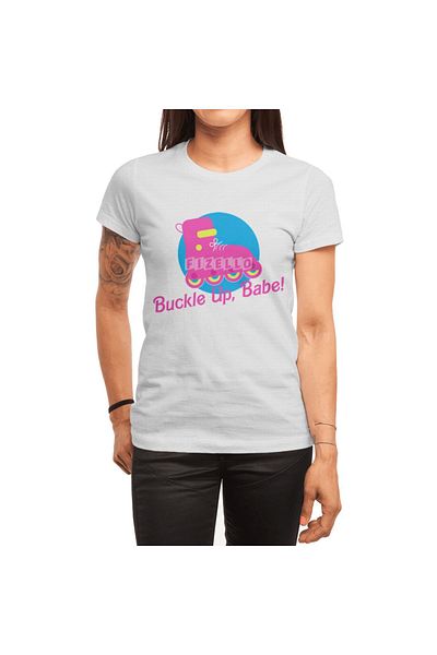 Fizello Buckle Up, μωρό! Unisex Λευκό T-shirt - Ανδρικό και γυναικείο T-shirt