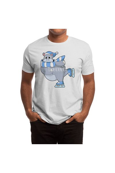 Fizello Hippo Edek και γυναικείο μπλουζάκι για πατινάζ στον πάγο - Unisex Λευκό T-shirt