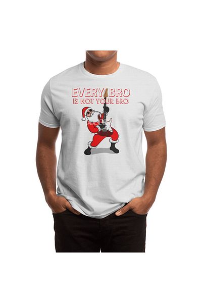 Fizello Ανδρικό και γυναικείο λευκό μπλουζάκι Unisex - Every Bro Is Not Your Bro Father Χριστούγεννα