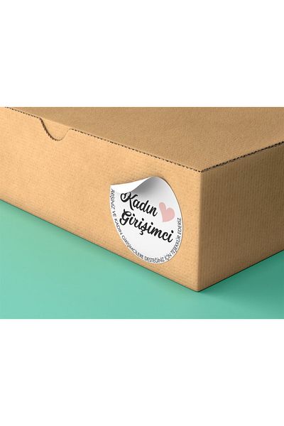 anka design Coated Sticker-female Entrepreneur-2- (4x4 Cm) 48 Pieces