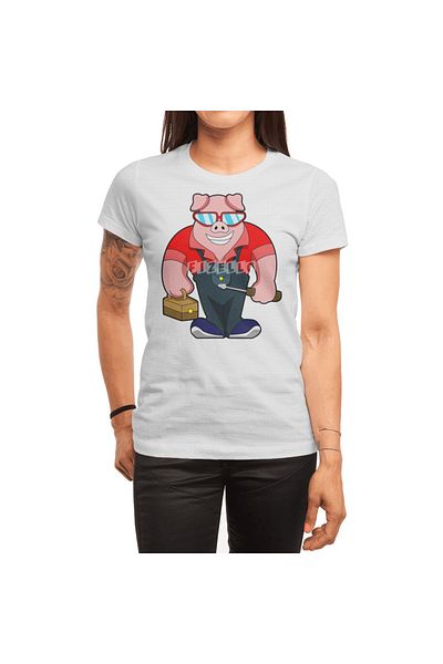 Fizello Inginer Mechatronik - Tricou pentru bărbați, femei, tricou alb unisex, porc ca cutie de instrumente