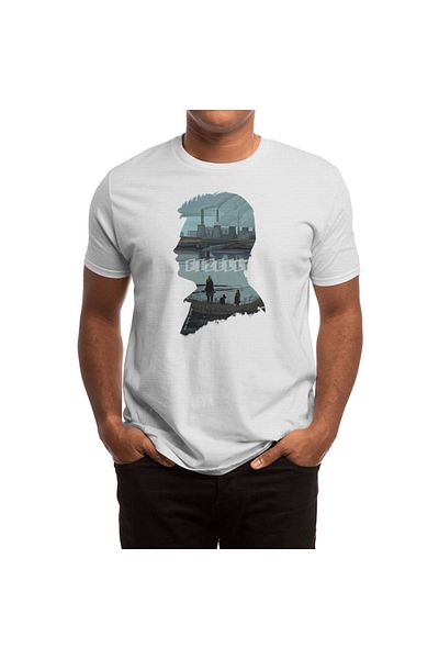 Fizello Andrei Tarkovsky Stalker - Γυναικείο μπλουζάκι Factory Illustrazione, λευκό μπλουζάκι Unisex