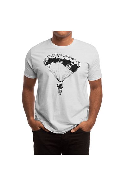 Fizello Unisex Λευκό μπλουζάκι Skydive για άνδρες και γυναίκες - Freefly, Parachute, Flying T-shirt