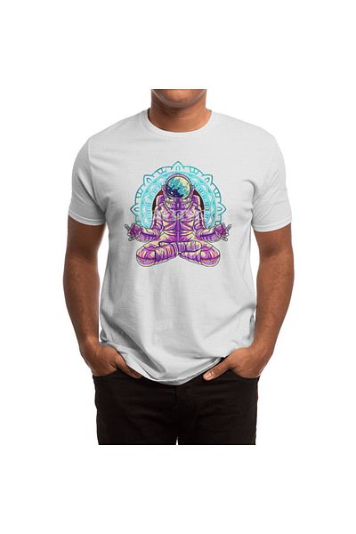 Fizello Astronaut Yoga Lotus Pose - Meditation Tantra Pilates Namaste Tricou alb unisex